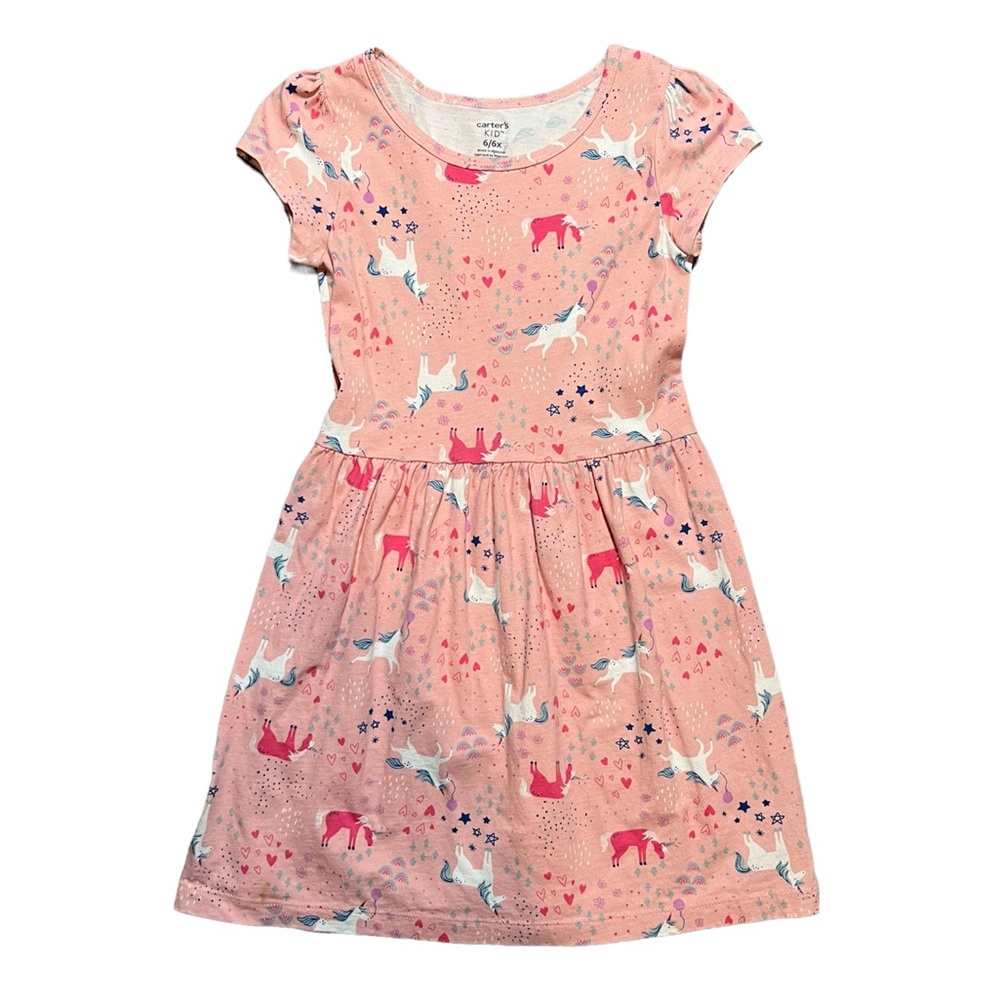 Carter’s Kids Pink Unicorn Dress Size 6/6X
